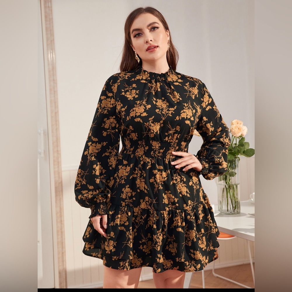 Black floral dress